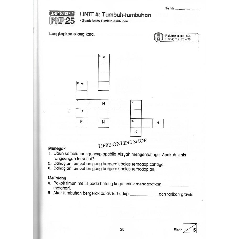 Buku Latihan Lembaran Kerja Pkp Tahun 4 Kssr Tahun 2020 Sasbadi Shopee Malaysia