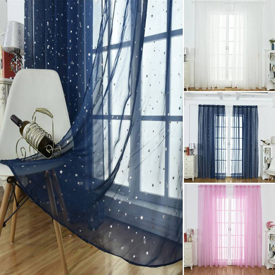 2 7m Sheer Voile Window Panel Curtains Bedroom Balcony Window Screening