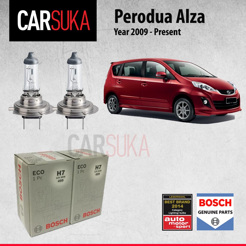 Bosch Headlamp HeadLight H7 Light Bulbs for Perodua Alza 