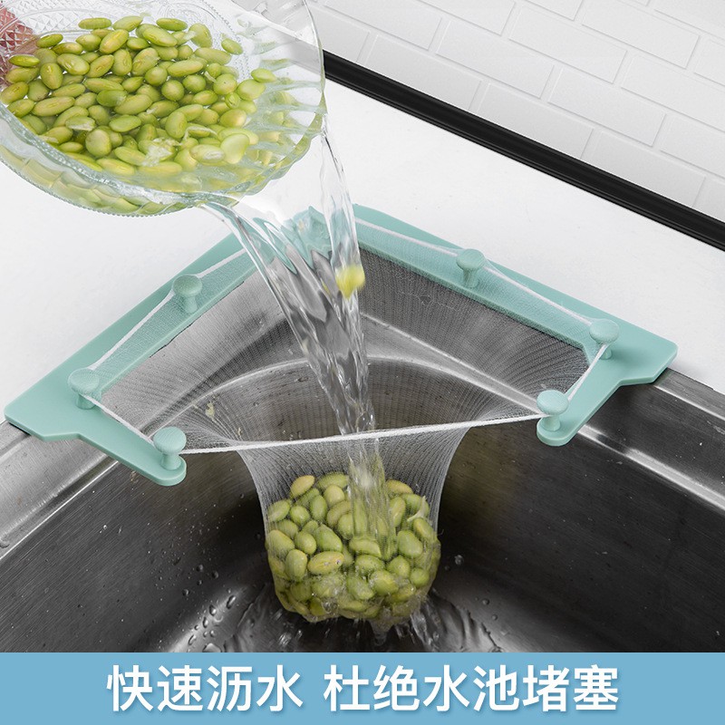 Sinki Dapur Rak Saliran Penapis Anti-tersumbat 50pcs Jaring Gantung Segi TigaKitchen Sink Anti-clogging Filter Drainage