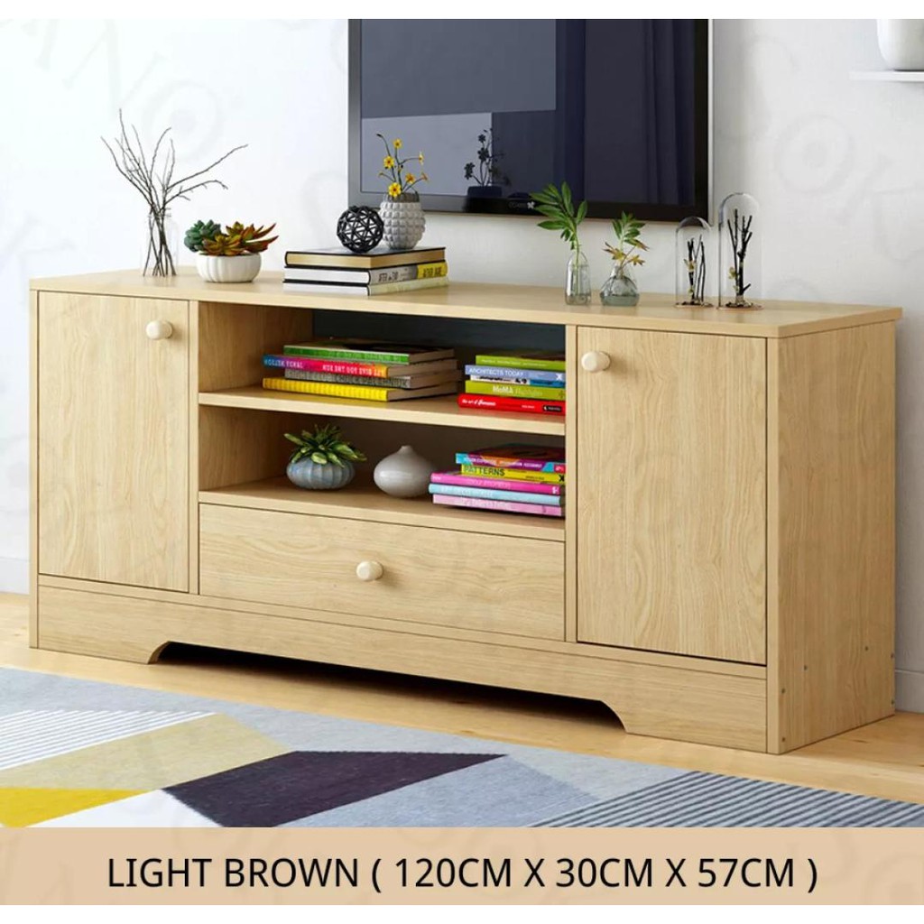 Premium Quality TV Cabinet Living Room Furniture TV Cabinet Solid Wood Rak Tv Kabinet Tv Shopee Malaysia