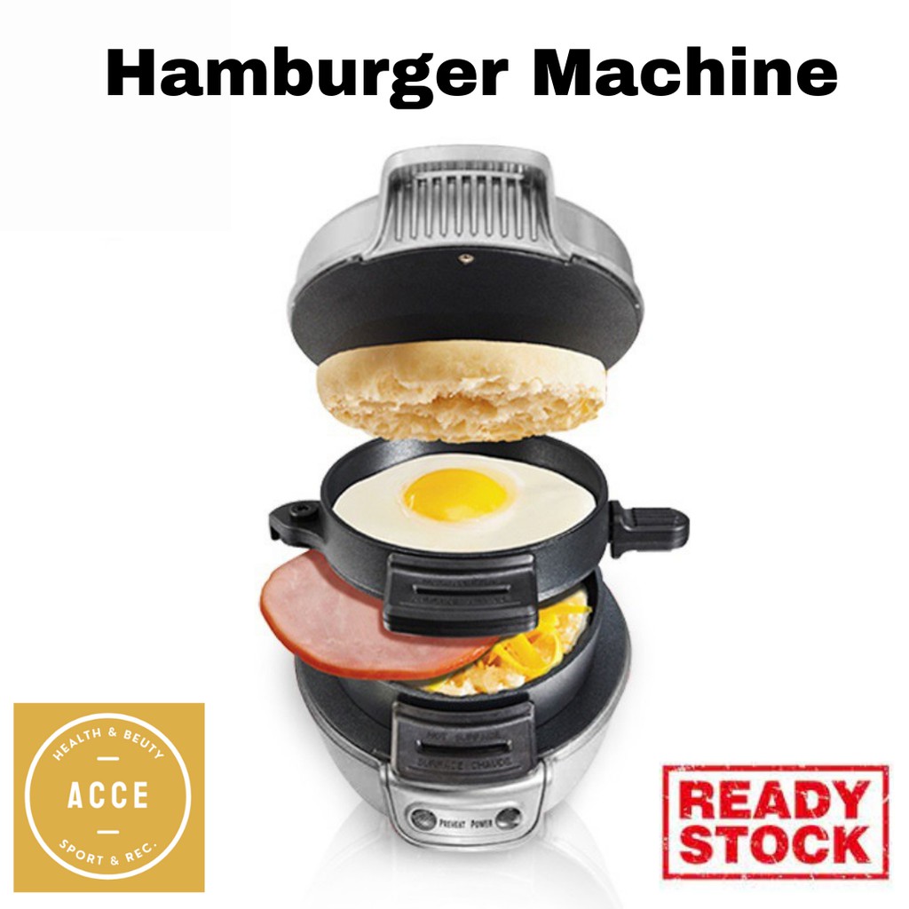 Automatic Hamburger Machine/Bread Maker/Breakfast Automatic Maker/Barbecue Stove/Ready Stock🍔