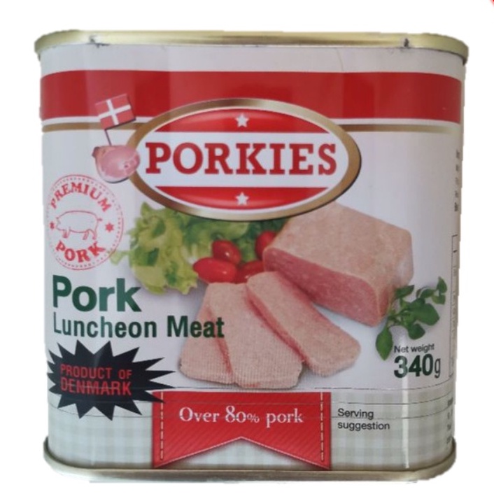 Porkies Pork Luncheon Meat 340G Over 80% Pork Denmark Product