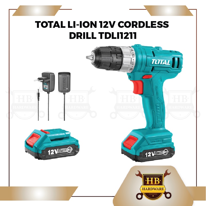 TOTAL LIION 12V CORDLESS DRILL TDLI1211 Shopee Malaysia