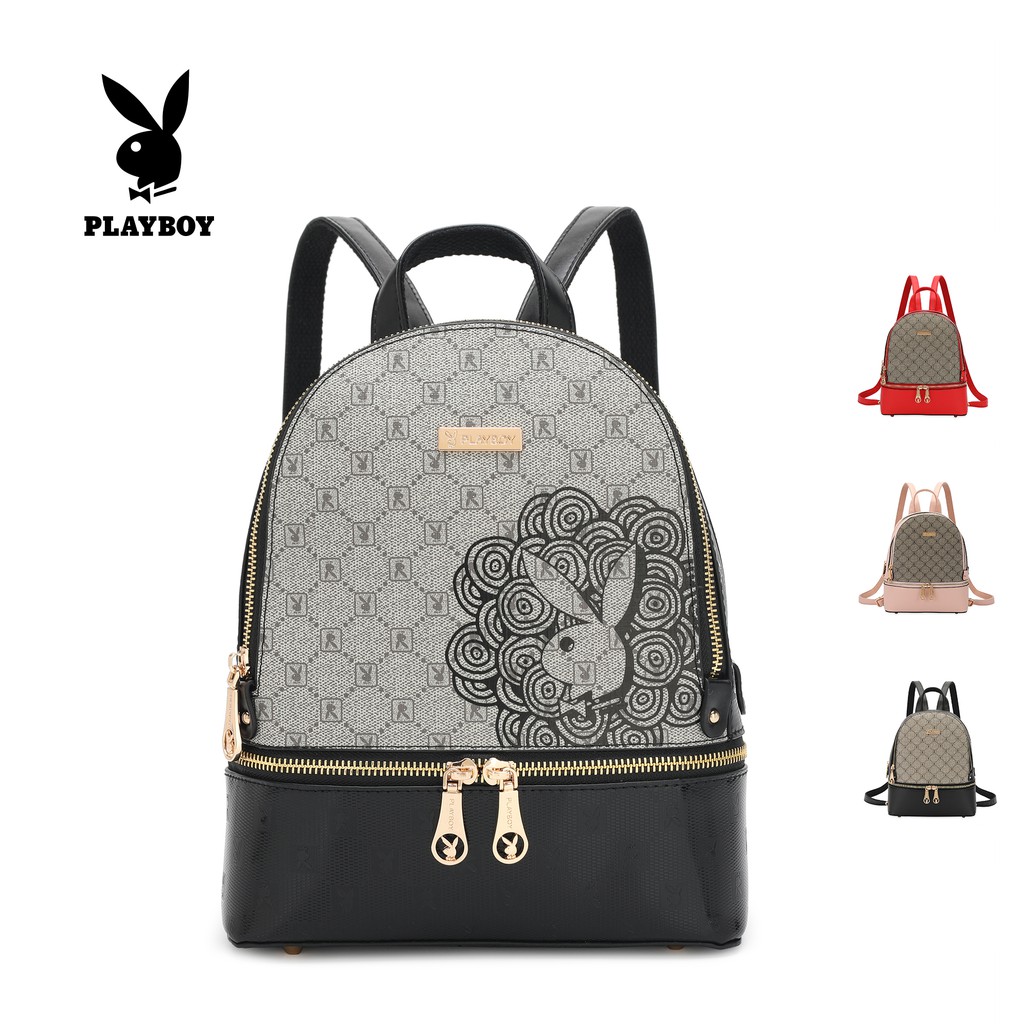 PLAYBOY Ladies Monogram Backpack BQA 3343 / BUF 6343 Multi Color