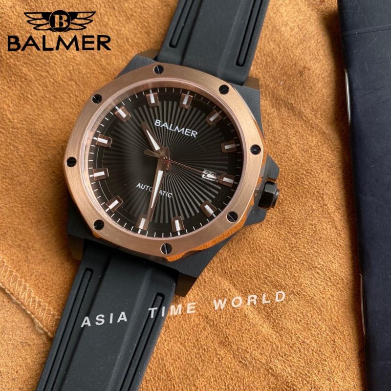 balmer men's leather watch