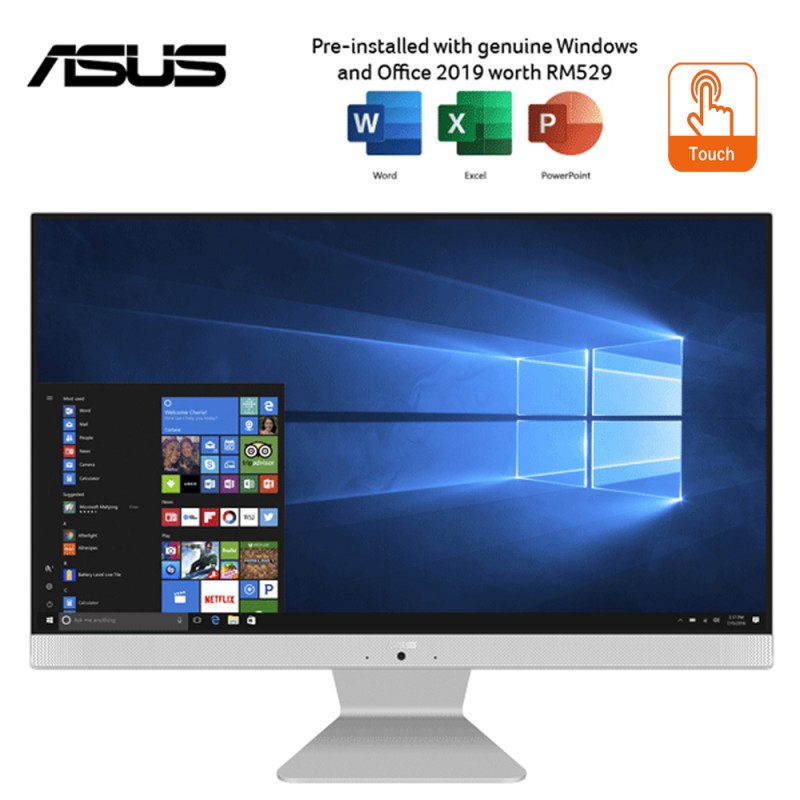 Asus Vivo V241EPTWA006TS 23.8" FHD Touch AllInOne Desktop PC White