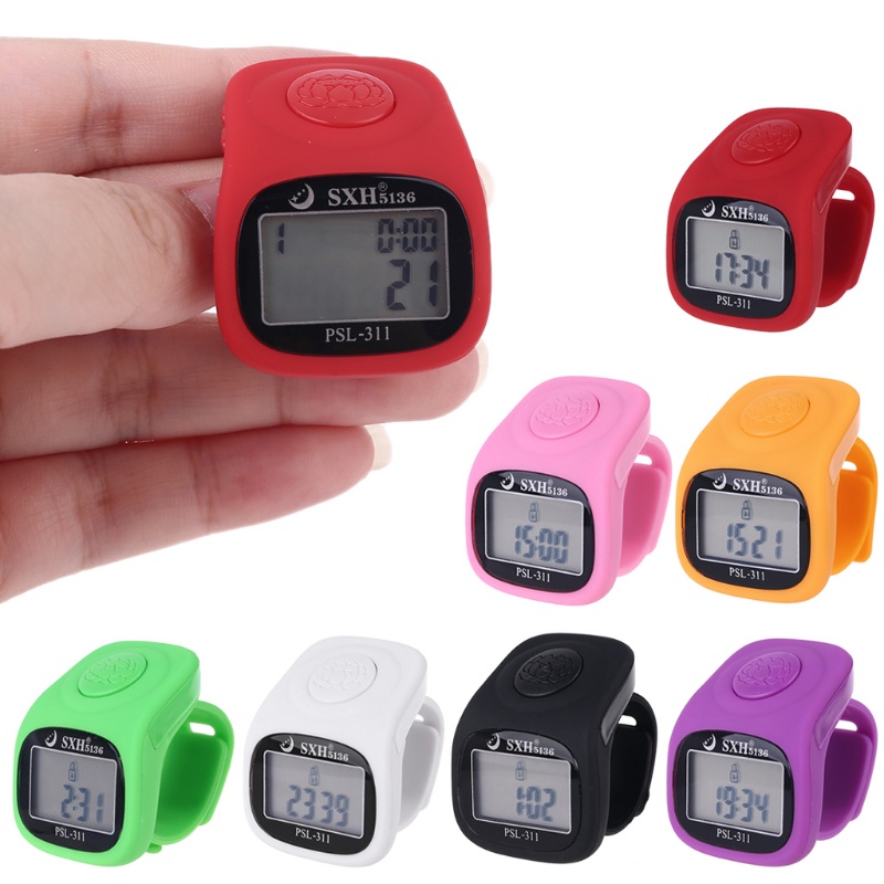 Durable Quality com* 6 Digital Finger Tally Counter 8 Channels w Backlight Time Prayer Silicone Ring Versatile Multi - Image 4