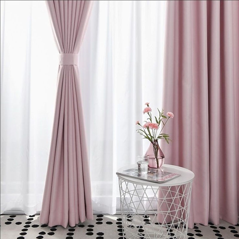Pink Blackout Curtains for Bedroom Langsir Merah Jambu for Windows