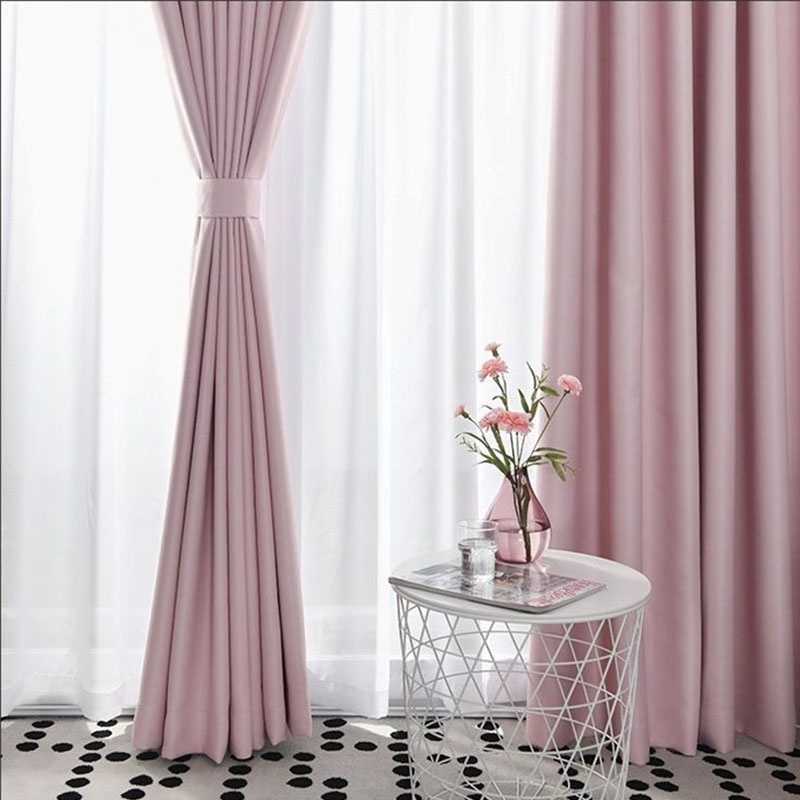 Pink Blackout Curtains For Bedroom Langsir Merah Jambu For Windows ...