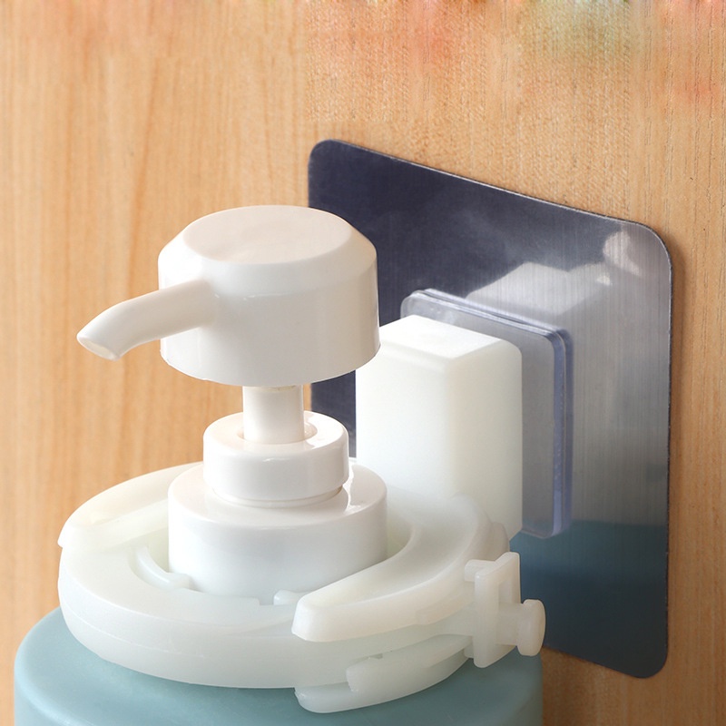 Wall Mounted Hand Sanitizer Holder / Shampoo Hanging Shower Gel Bottle Hook Rack / Household Bathroom Ornaments Storage