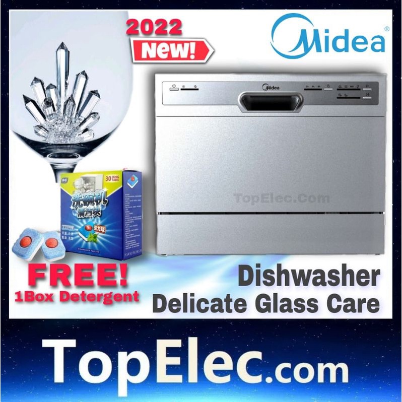 【New Design】 Midea dishwasher WQP6-3607 Table Top Dishwasher Machine Topelec pencuci pingan mangkuk 洗碗机