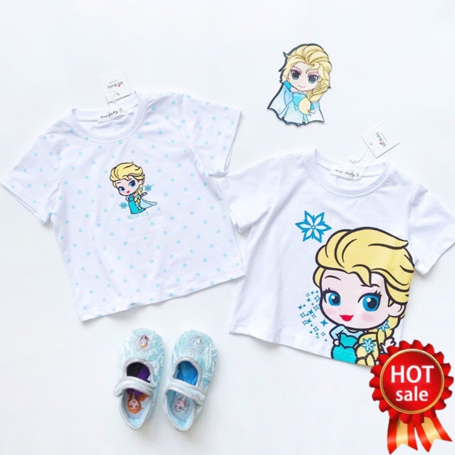 Frozen Princess Elsa Baby Girls Summer Tshirts Fashion Disney Cartoon  Short-sleeved Cotton Colorful Top Tees | Shopee Malaysia