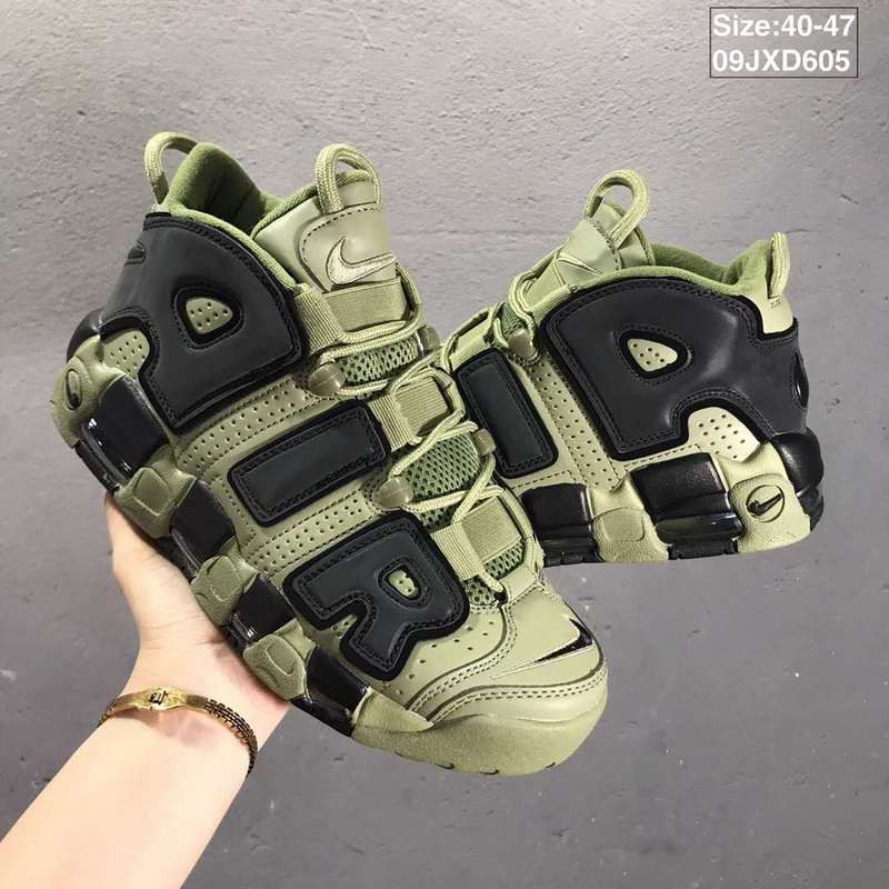 nike air uptempo army green