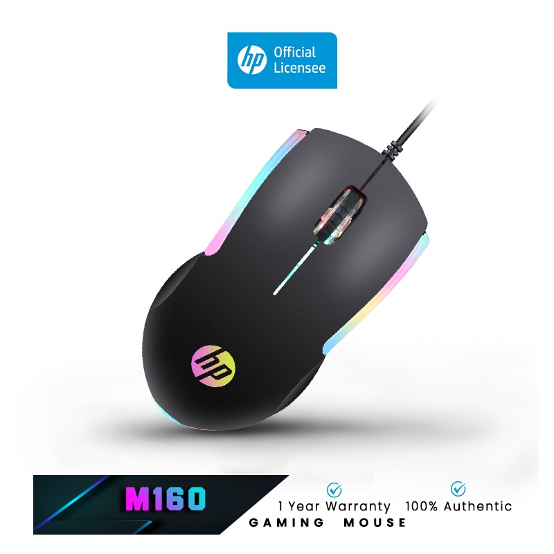 HP M160 - Gaming Mouse with moving LED effects | 1000 DPI | optical USB | 3 buttons