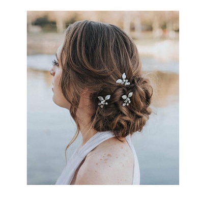 ⅙【freight free】Bride headdress high-end jewelry performance dress up  accessories with makeup hair accessories hair fork | Shopee Malaysia
