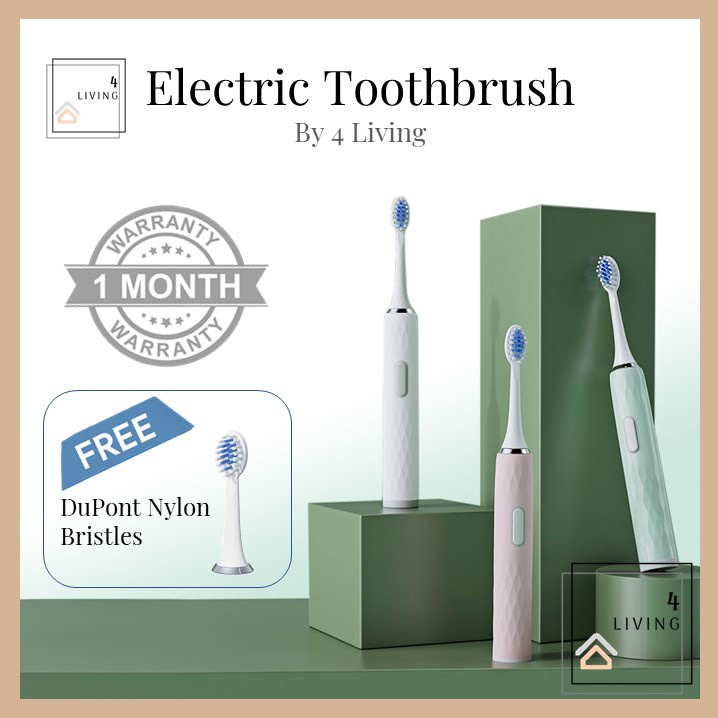 READY STOCK Ultrasonic Electric Toothbrush Waterproof Smart Rechargeable Berus Gigi Electrik 电动牙刷 Electronic toothbrush