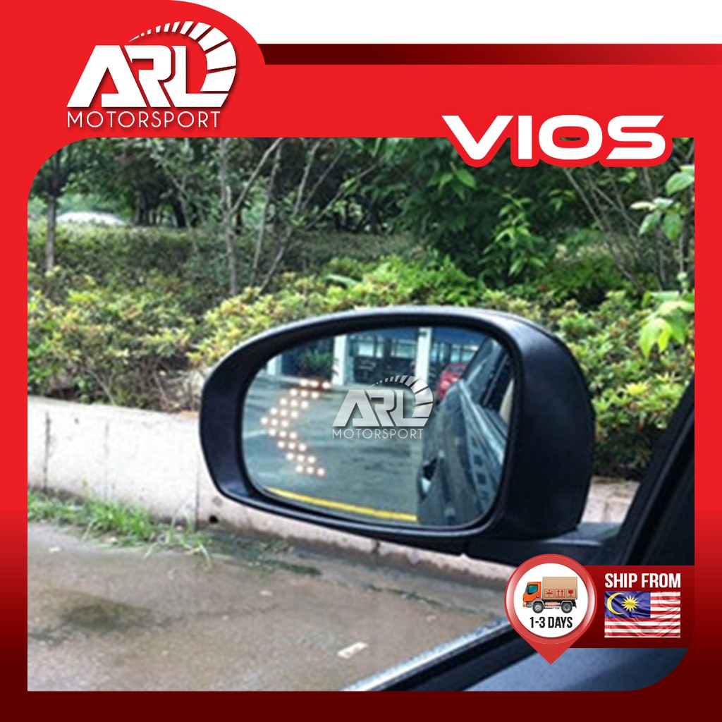 Toyota Vios XP90 NCP93 Belta Dugong 2nd Blue Side Mirror with LED Signal Lamp Winker Mirror Lens For Vios (2007-2012)