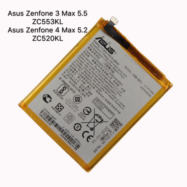 Asus Zenfone 3 Max 5 5 Zc553kl X00dda Zenfone 4 Max 5 2 Zc5kl X00hd C11p1609 41mah High Quality Battery Replacement Shopee Malaysia