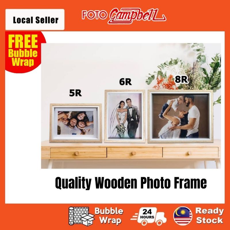 4R 5R 6R 8R Modern Wooden Photo Frame(Ready Stock) Shopee Malaysia