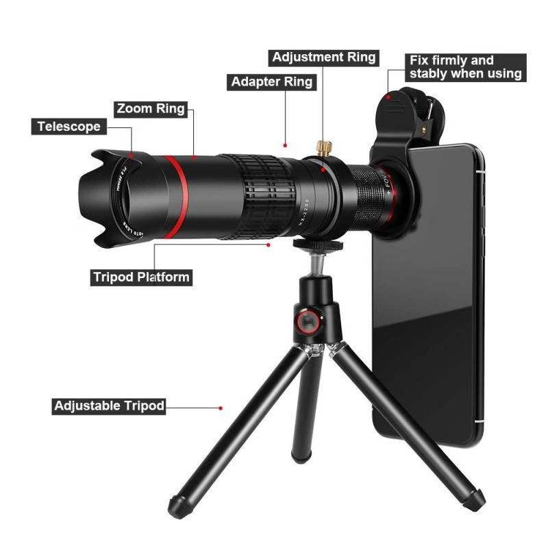 Universal Clip External Telescope Cell Phone Lens 22X HD Zoom Optical  Monocular | Shopee Malaysia