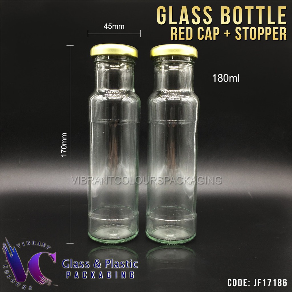 Download Glass Bottle Juice Bottle 180ml Post Today Shopee Malaysia