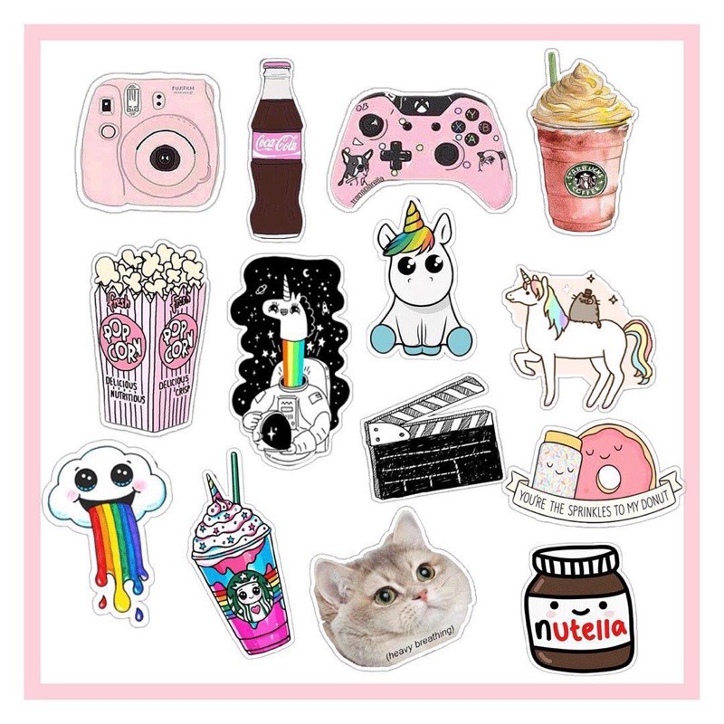 tumblr stickers for laptop casing journal and decoration shopee malaysia