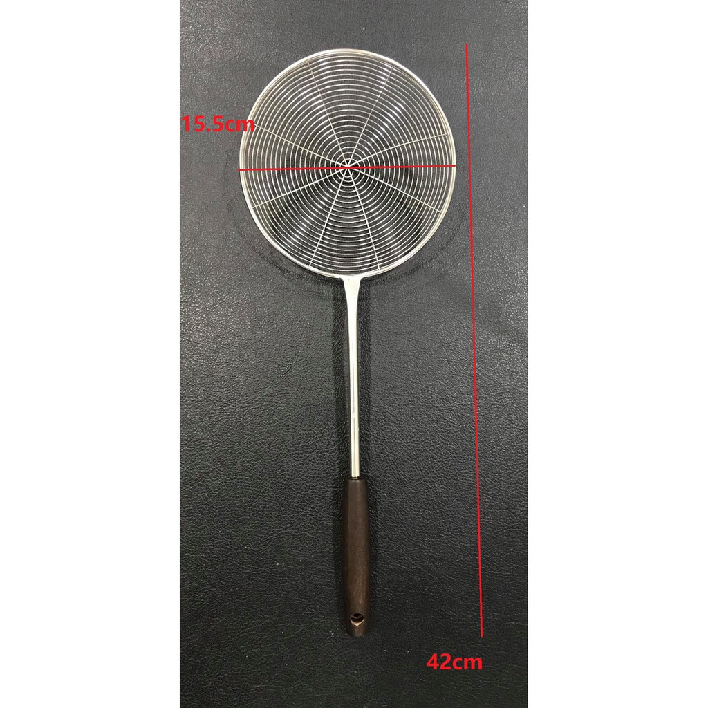 Stainless Steel Cooking Oil Strainer Drainer Drain with Wood Handle