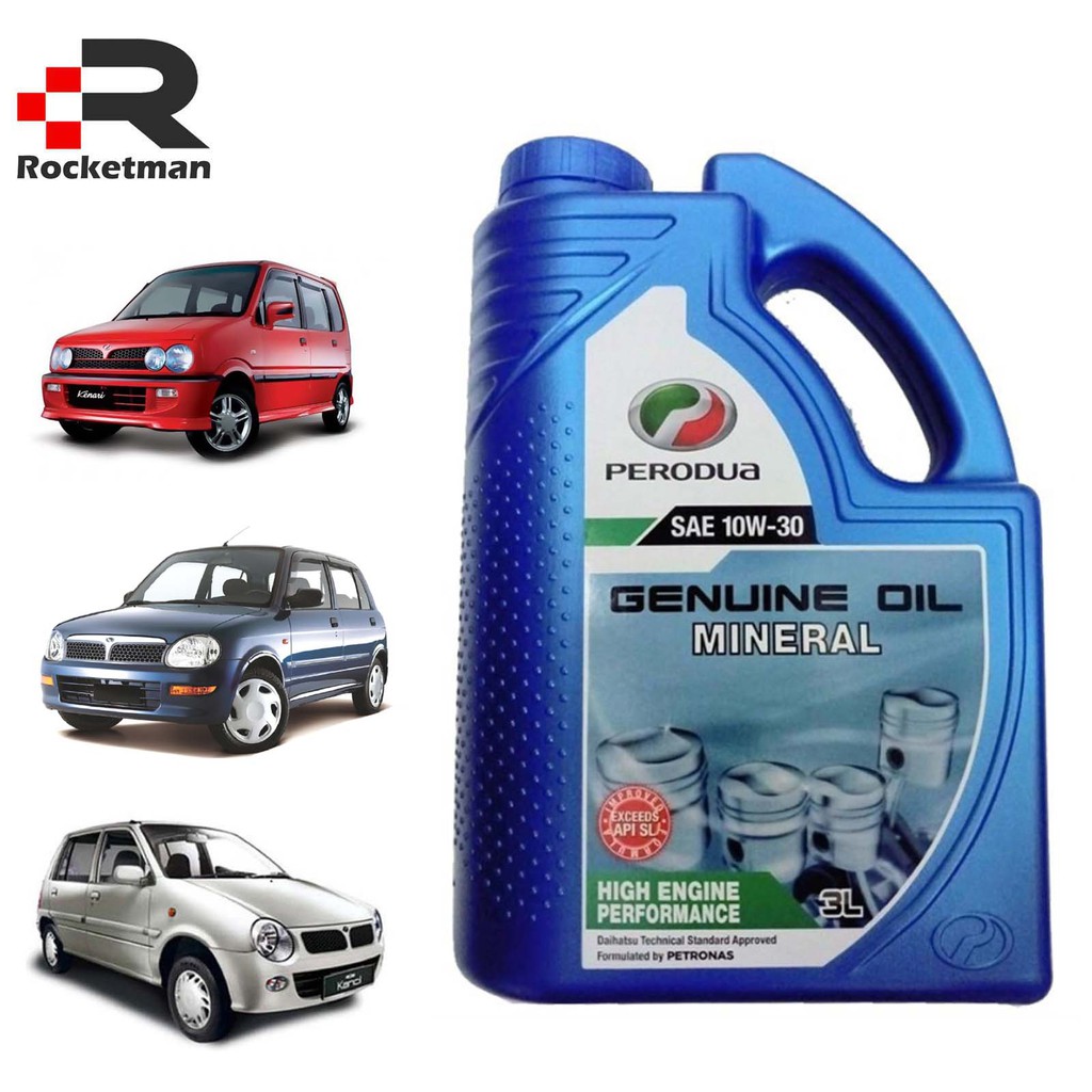 PERODUA 10W30 ENGINE OIL 3 LITER KANCIL KELISA KENARI 