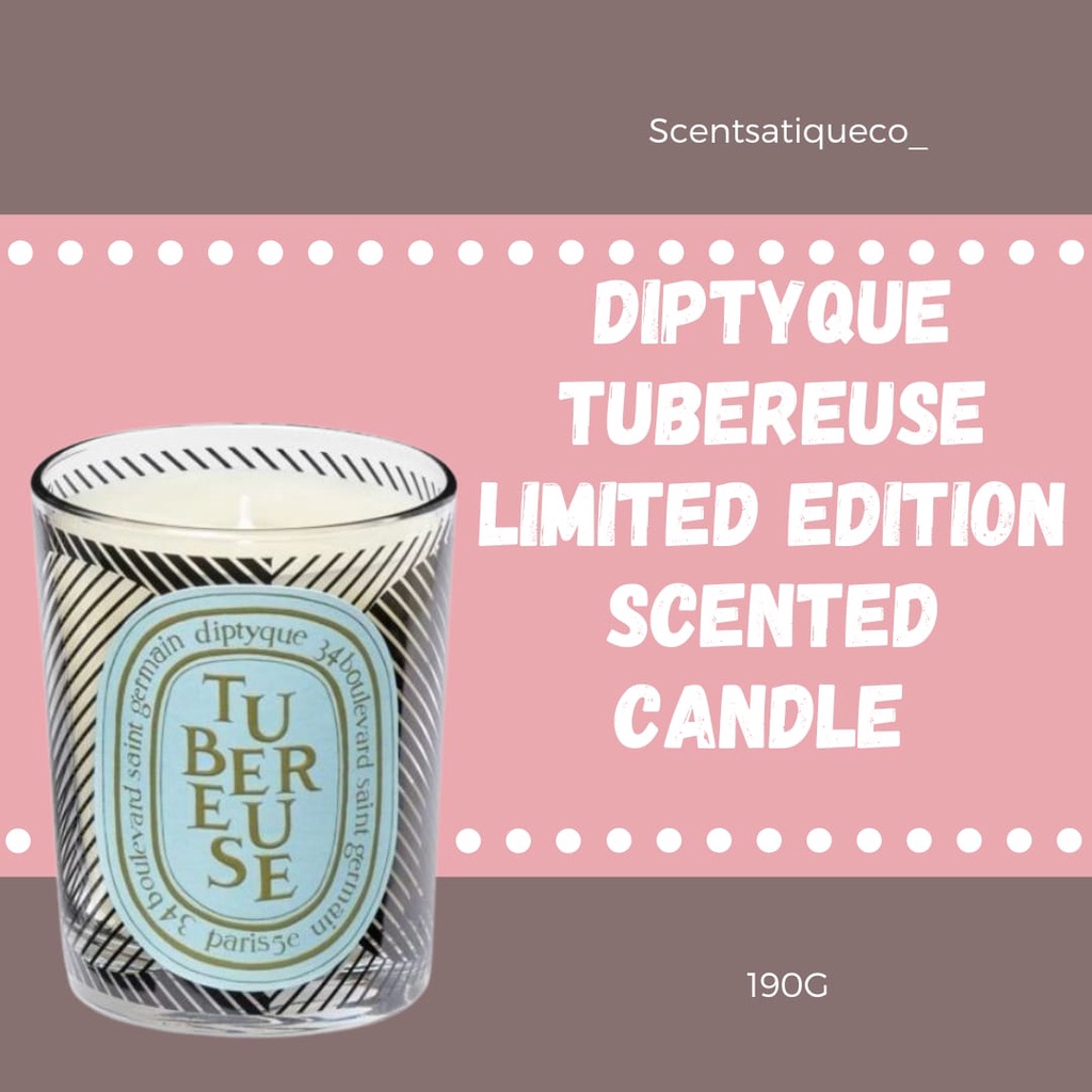 [100% ORIGINAL] DIPTYQUE TUBEREUSE LIMITED EDITION SCENTED CANDLE ...