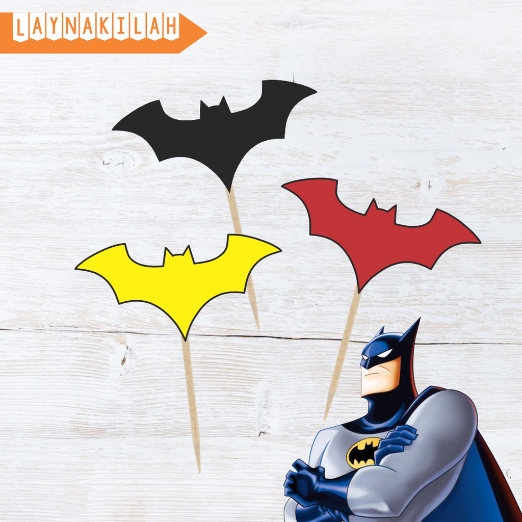 ?10pcs Batman Shape Batarang Cupcake Topper Cake Decoration for Boys  Birthday Party Superhero? | Shopee Malaysia