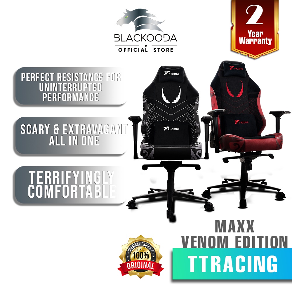 TTRacing Maxx Air Threads Fabric Gaming Chair Kerusi Gaming Venom Edition 2 Years Warranty