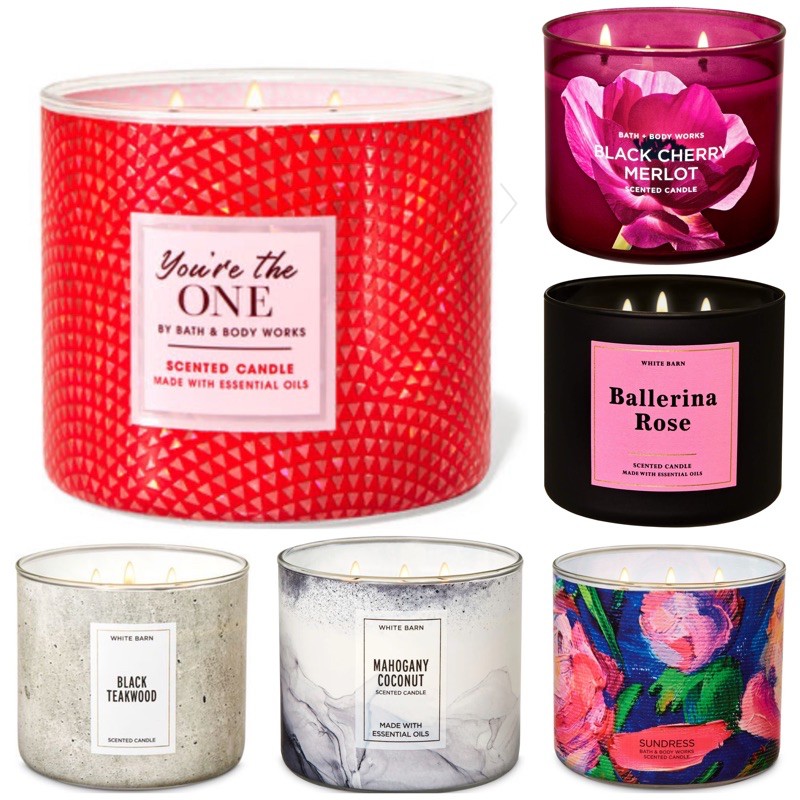 Bath & Body Works Candle 3-wicks (Peppermint Sugar Cookies / Mahogany ...