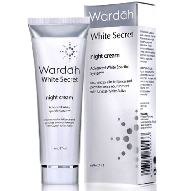 Wardah White Secret Night Cream Tube 17ml Malaysia