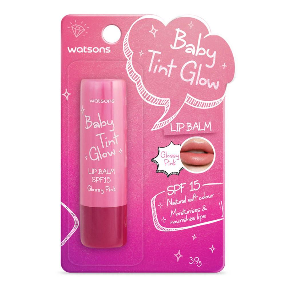 WATSONS Baby Tint Glow Lip Balm SPF15 Glossy Pink 39g WT1 Shopee Malaysia