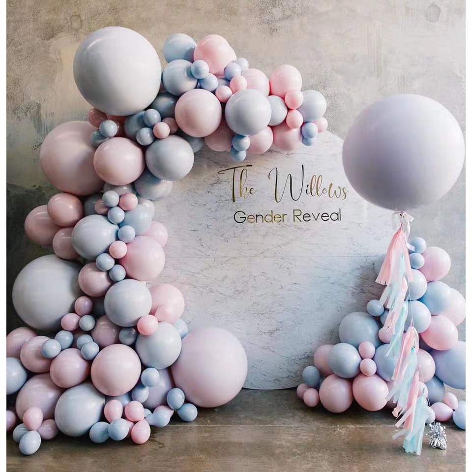 Baby Gender Reveal Party Supplies Balloon Garland Kit Pastel Pink Blue Macaron Latex Balloons For Baby Shower Birthday Shopee Malaysia