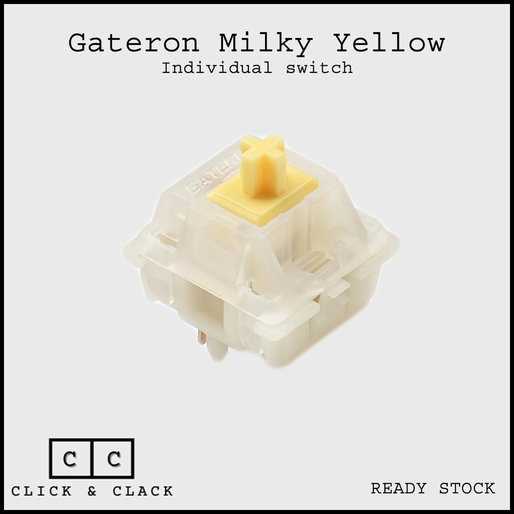 Gateron Yellow Milky Mechanical Switch for Mechanical Keyboard (1pcs ...