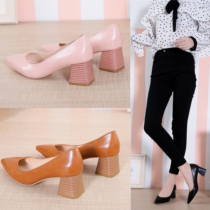 low heel pointed toe shoes