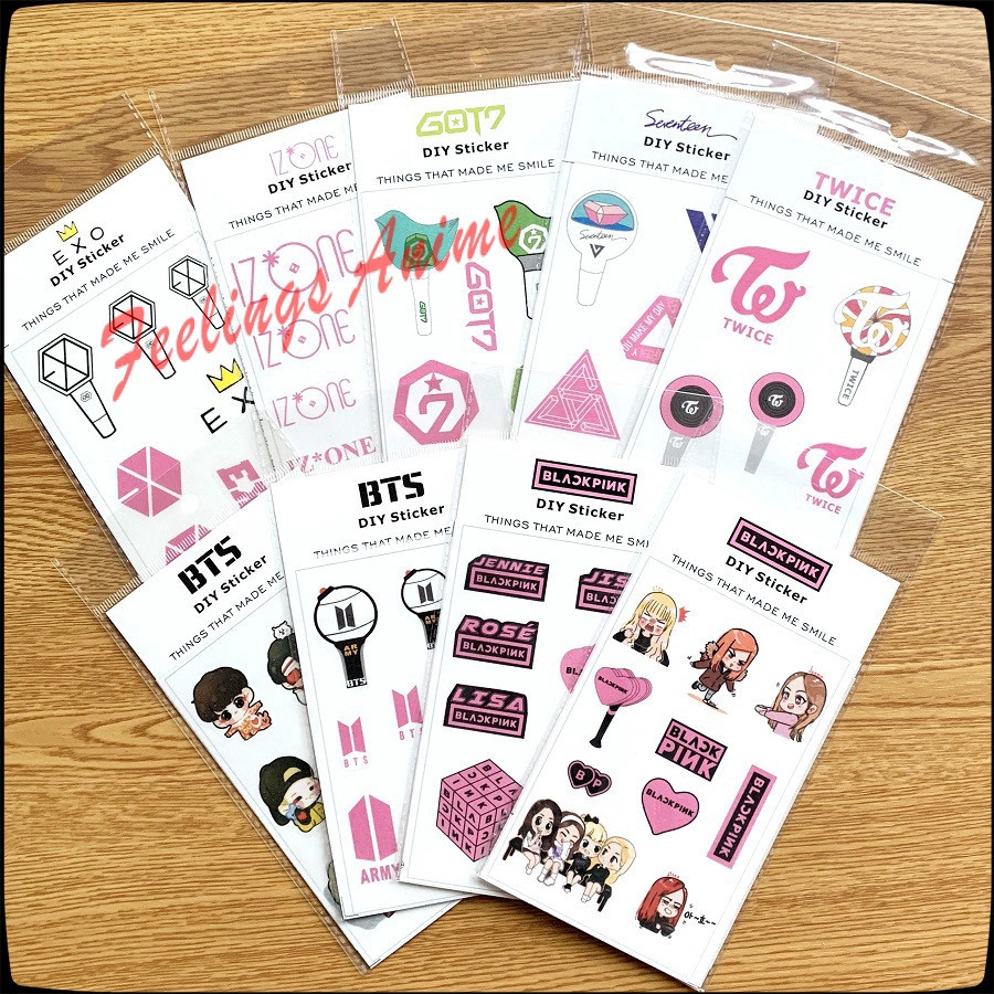 Feelings Anime Bts Bts Blackpink Twice Exo Stickers Diary Stickers Decorative Stickers Shopee Malaysia