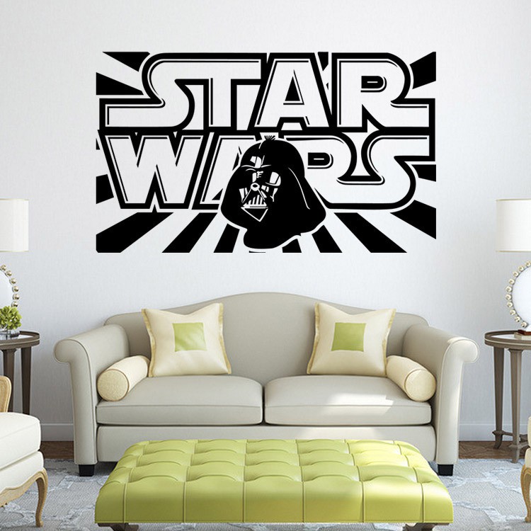W 3 Star Wars Star War Character Wall Stickers Living Room Bedroom Decoration Stickers Shopee Malaysia