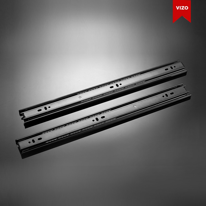 3 Fold18cm Telescopic Drawer Runners Groove Ball Bearing Slide