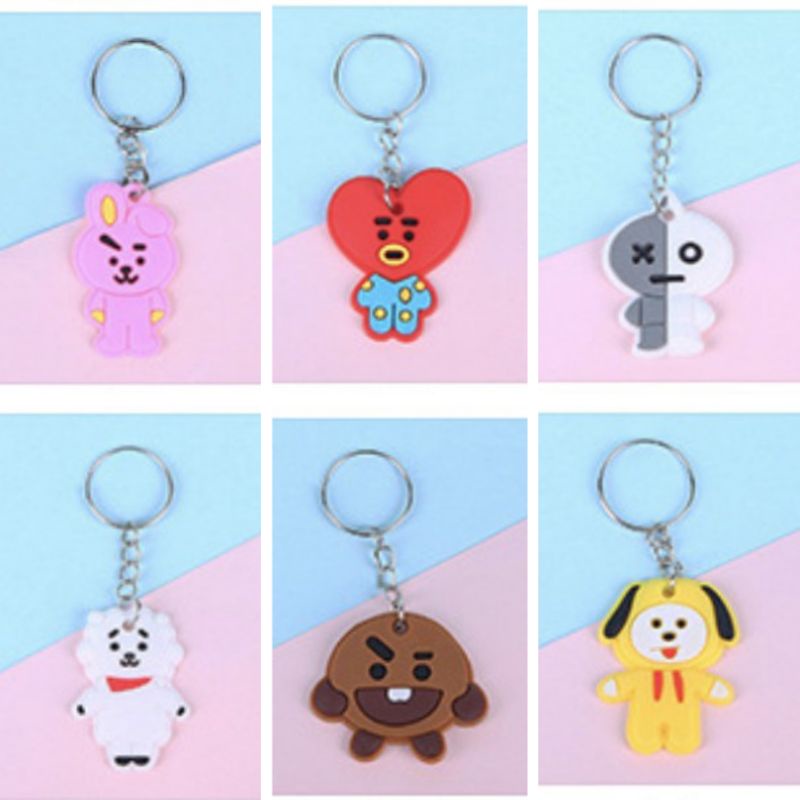 (Ready Stock) BTS BT21 Kpop Keychain Korean Artist Collectible Keyring