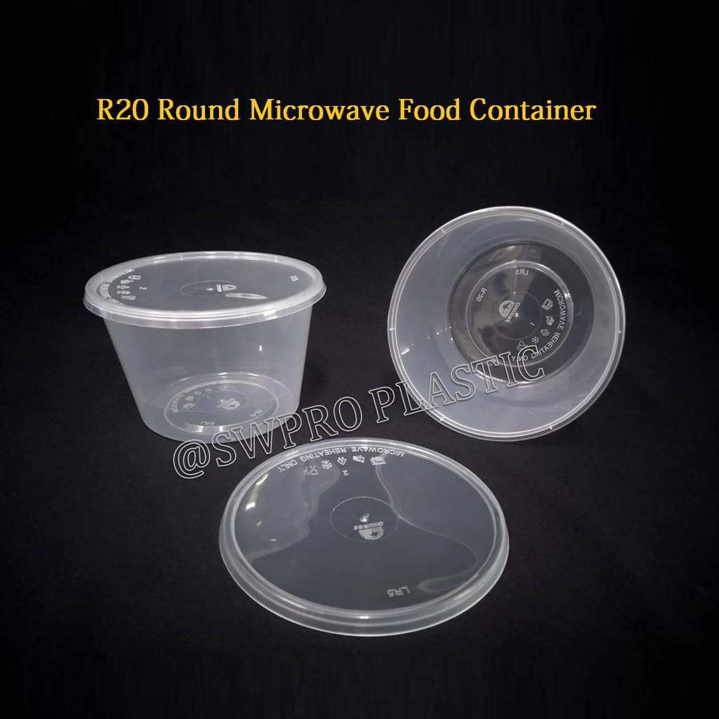 20oz Round Microware Food Container Tupperware Plastik Bulat Bekas Makanan Bekas Bulat