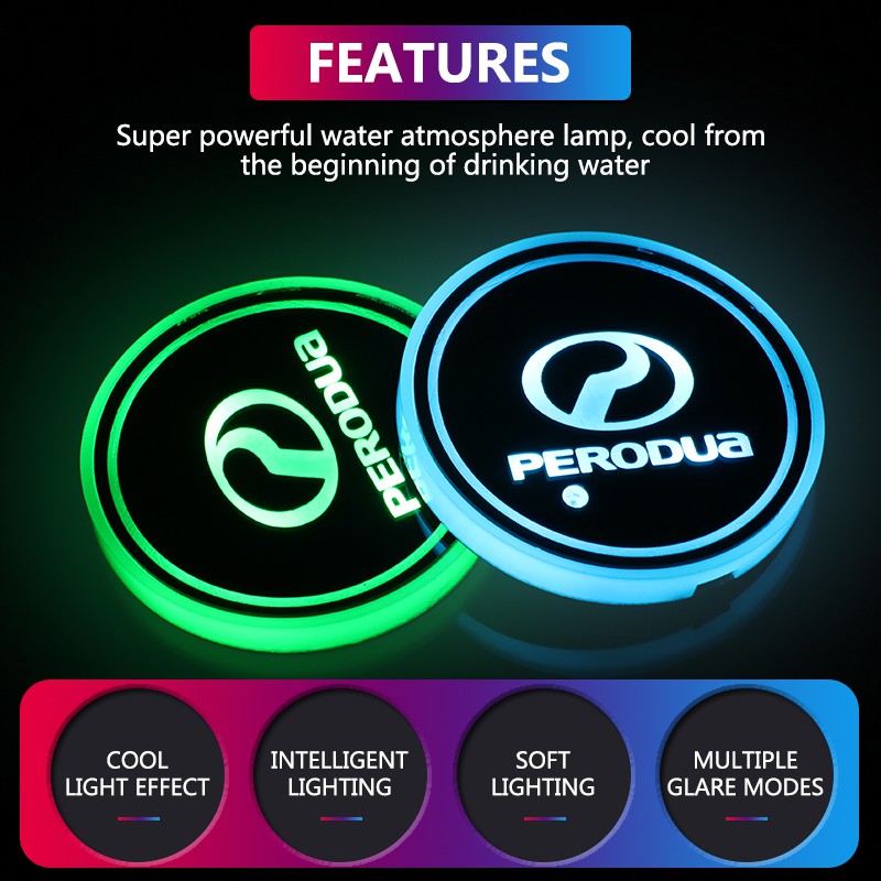 Multi-color Car Auto Anti-Slip Mat Atmosphere LED Light 