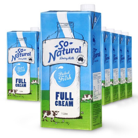 So Natural Full Cream Dairy Milk 1l X 12 Shopee Malaysia