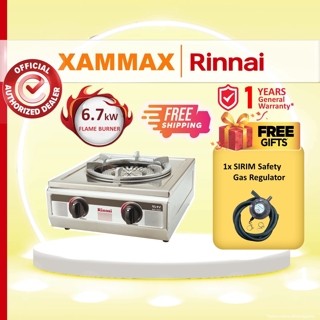 Rinnai Table Top Gas Stove RTL35KS Heavy Duty Gas Hob RTL35KS Semi Commercial Counter Top Hob
