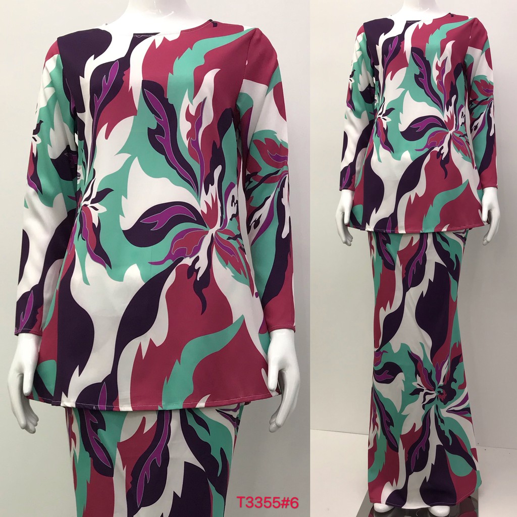 Nayla Z Baju Kurung Floral Design Long sleeve Lengan Nayla Z Baju Kurung Floral Design Long sleeve Lengan