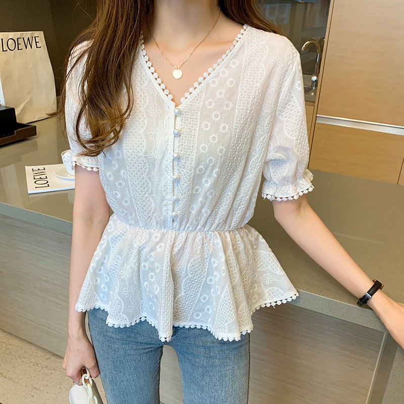 elegant ruffle blouses