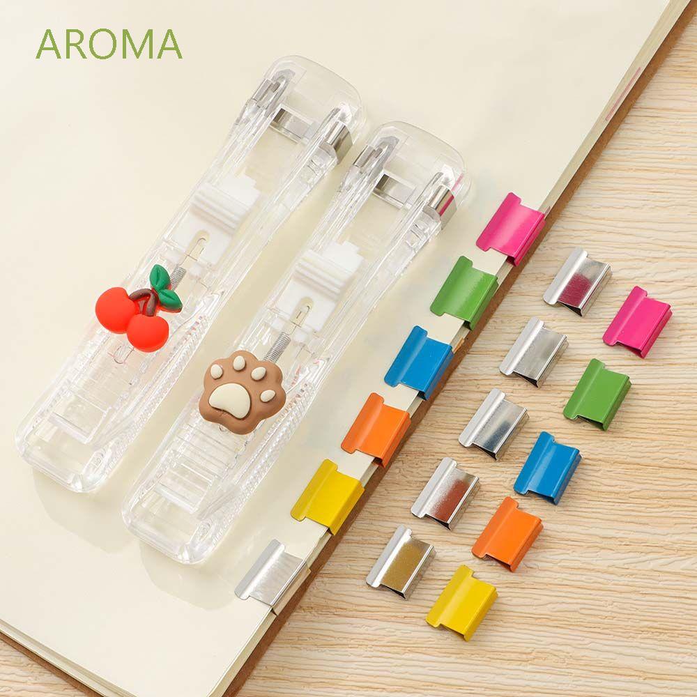 Aroma Colorful Push Clip Plastic Snack Sealing Clips Binder Push Clamp 