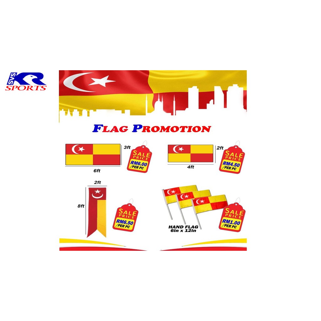 Bendera Selangor Bunting Bendera Selangor Bendera Negeri Selangor Shopee Malaysia